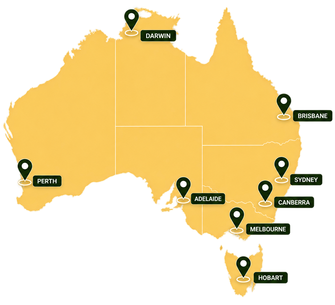 Strong Arm Movers Coverage Area in Australia